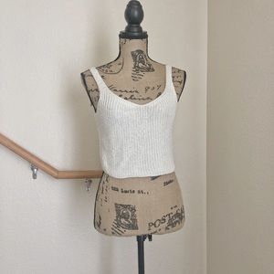 American Apparel sparkle white top